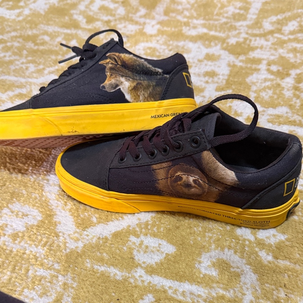 National Geographic Black and Yellow Wildlife Sneakers